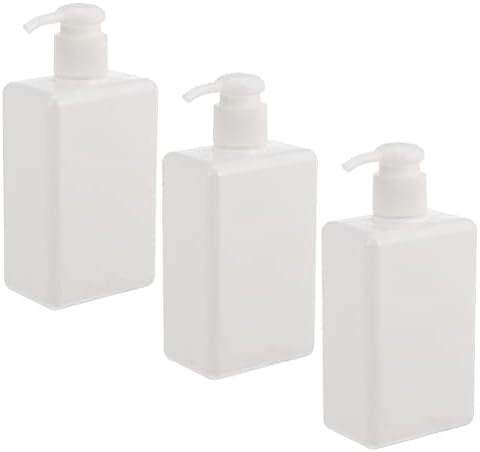 Шишиња за шампон за патувања Zerodeko 3 парчиња празни шишиња со пумпа за полнење квадратни лосион шише рачен сапун за диспензерот квадратни тоалети за сапуни за сапун