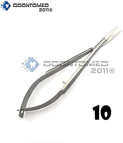 Odontomed2011 10 компјутери микро -директно ножици остри/остри 4 Кастровијо не'рѓосувачки челик ODM