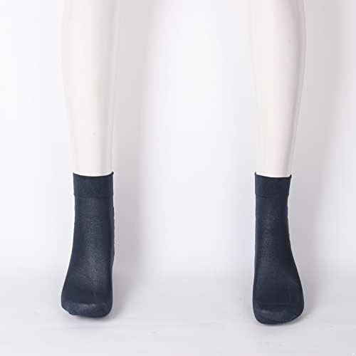 Yizyif 5 пара ултра-тенки деловни фустани цевки чорапи свилени чиста обични чорапи за мажи