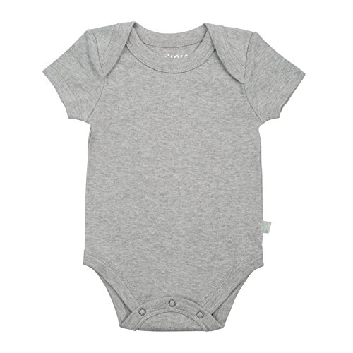 Основи на Фин + Ема Основи Органски памук за бебиња за бебиња - Хедер Греј, 0-3 месеци