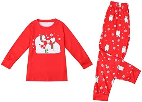 Појавување на пижами за семејни Божиќни и кучиња Семејни пижами поставуваат Божиќни мечки Семејно печатење врвни и панталони
