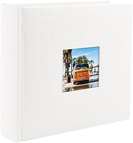 Уметност на Голден Стејт, албум за фотографии за семејство за Божиќна годишнина, книга, држете 200 4x6 хоризонтални фотографии со меморандум,