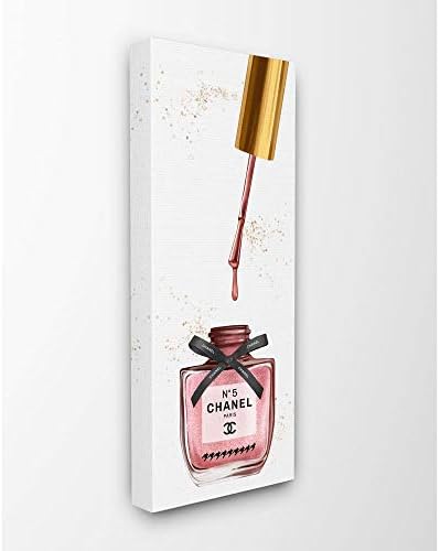 Sumn Industries шминка за нокти Полска четка розова мода, дизајн од уметникот Ziwei Li Wall Art, 13 x 30, платно