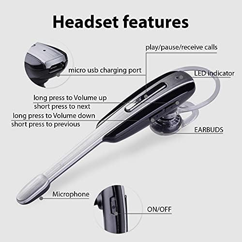 Слушалките за TEK Styz компатибилни со Meizu Blue Charm Metal In Ear Direless Bluetooth бучава Откажување на слушалките