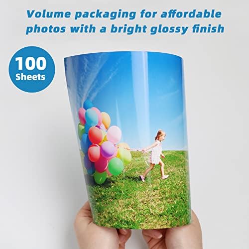 Uinkit 100 листови дебела сјајна фото -хартија слика 8.5x11 60lb 230g 11.1mil картичка за разгледница брошура за брошура за печатач за мастило за боја