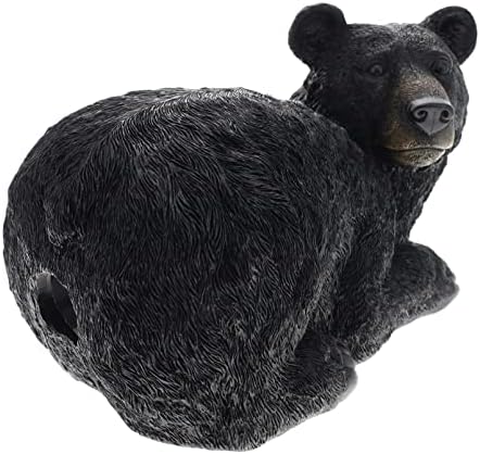 Чуден капак на црна мечка задникот на задникот - рустикален кабински ложа декор на плоштад коцка држач/диспензер - бања, дом, канцеларија,