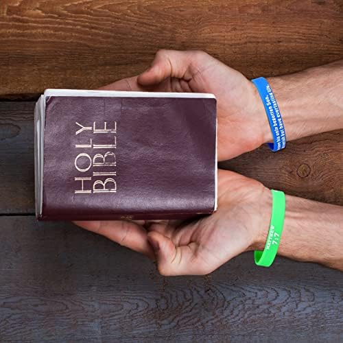 48 ПЦС религиозни нараквици гума христијанско списание нараквици силиконски библиски стихови на зглобовите обоени вера надеж верување на рачни