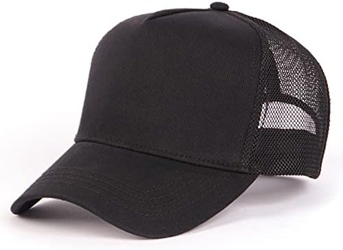 Преголема XXL MESH Trucker Bayball Cap, High Crown Dishable Tad Hat, прилагодливо рамнично капаче за големи глави 22 -25,5