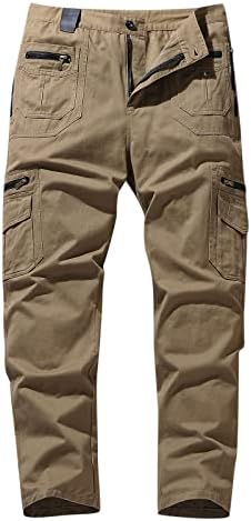 4ZHUZI машки тактички панталони, лесни работни панталони воени товарни панталони на отворено пешачење лабави права панталони