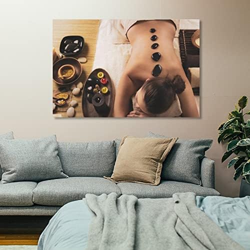 Постери за убавина за салони за убавина, цело тело масажа за масажа спа -постер платно сликарство wallидна уметност постер за дневна