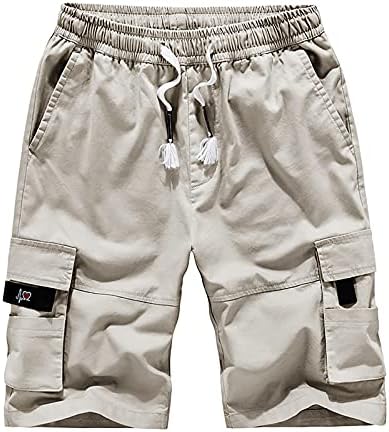 Менс-манзични тактички шорцеви машка мода за џебни панталони памук памук со пет точки со атлетски атлетски