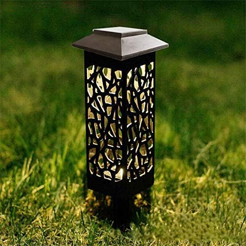 Yaoyodd19 1/4pcs шуплива соларна енергија предводена светло градинарски тревник за внатрешен двор декоративна ламба бела светлина