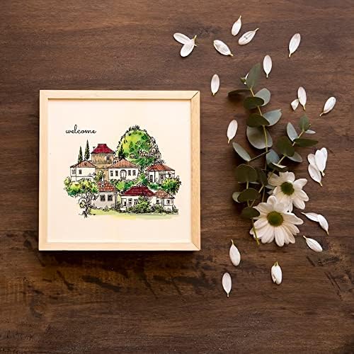Alibbon Tree House Background Clear Smarks за правење картички и украси за албуми со фотографии, марки за селски сценографии,