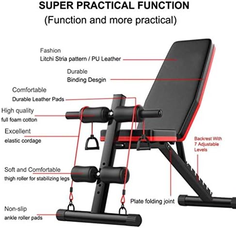 Прилагодлива тежина за клупи за тежина Алатка за тежината на тренингот за преклопување рамен наклон за вежбање со повеќе намени за салата за клупи
