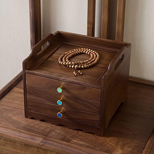 ЕМЕРС Исклучителна Кутија За Накит Кутија За Складирање Кутија За Повеќеслојна Кутија За Накит Со Фиоки Дрвена Кутија Може