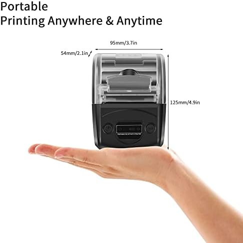 Мини печатач Мини преносни 58мм БТ Термички прием за печатач Лична сметка за поддршка на мобилна Пос Поддршка за печатач ESC/POS Опрема