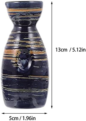 Хемотон јапонски саки чаша постави керамички ради поставени со 1 саксира шише со карафе и 4 чаши саки чаши за вино поставени за