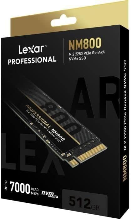 LEXAR Внатрешен NM800 M.2 2280 PCIE Gen4x4 NVME Solid State Drive, капацитет 512 GB