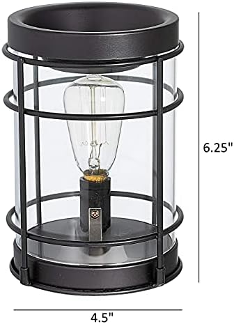 Гроздобер сијаличка Електрична свеќа потопла со тајмер | Црн приклучок во мирис на мирис за миризливи восочни топи, коцки, курви | Освежувач