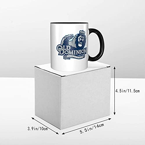 Логото На Универзитетот Стариот Доминион Голема Керамичка Кригла За Кафе, Шолја За Повеќекратна Употреба За Кафе Или Чај