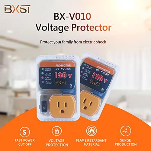 Заштитник на напон на напон на напон на приклучокот BXST Еден излезен приклучок за заштита од домови за заштита на високи и ниски напони