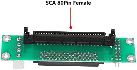 SINLOON SCA 80 PIN до 68 SCSI адаптер SCSI 68 Femaleенски адаптер SCSI 80 машки адаптер за трансфер на податоци