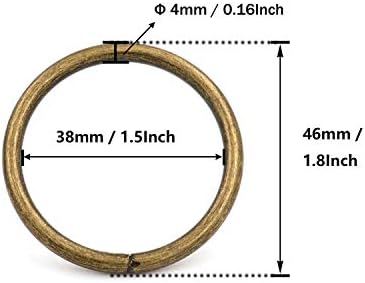 Тјанбанг бронза 1,5 внатрешен дијаметар на прстен не заварен пакет од 6