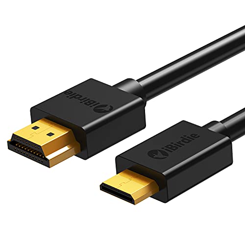 Ibirdie mini hdmi до стандарден HDMI кабел 20 стапки ултра голема брзина 18Gbps поддршка 4K 1080p компатибилен со Sony XR500 Nikon D500
