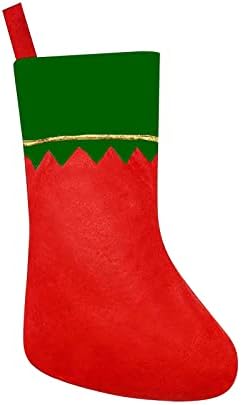 DIY felting акции црвени партиски чорапи камин 15 инчи подароци Декорација фаворити за Божиќ Божиќ што виси дома украси за шиење декоративно