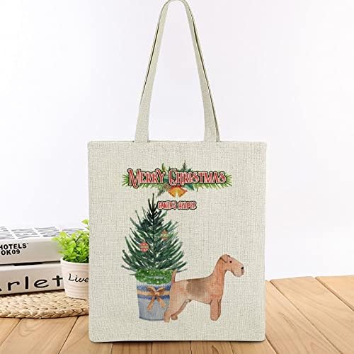 Божиќен lубител на кучиња подароци за помошници на Дедо Мраз, борови дрво со bellвонари кутии за подароци, торба за жени, торбички за намирници