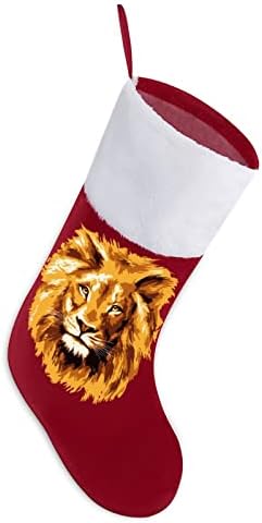 Африкански лавови глави црвени Божиќни празници за домашни украси за Божиќно дрво Камино виси чорапи