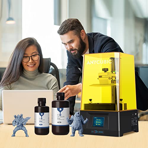 Смола од 3Д печатач на Anycubic, 405Nm UV раста базирана на растенија, низок мирис, фотополимерна смола за LCD 3D печатење, 1 кг бело
