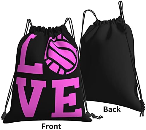 Loveубов одбојка за влечење во салата за водоотпорна спортска торба Мажи и жени со полиестерска торба светло ранец за јога