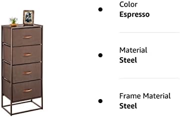 Мебел за мебел за складирање Mdesign - Организатор за високи стабилни кула за спална соба, канцеларија, дневна соба и плакарот - 4 фиоки за