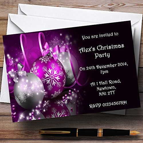 Зоолошката Градина Со Картички Виолетова Персонализирани Покани За Божиќ/Нова Година/Празници