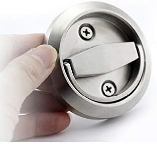 HDTYILLN фиока за фиоки гардероба околу вдлабнато копче за влечење, рачка за влечење на вратата, вметната скриена скриена широко четкана рачка од не'рѓосувачки челик