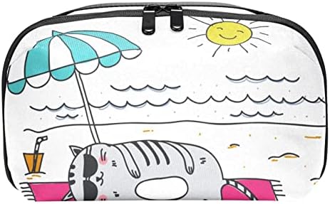 Тоалетна Торба Виси Доп Комплет За Мажи Водоотпорна Торба За Бричење За Патување, Летни Одмори Плажа Цртан Филм Мачка Убава