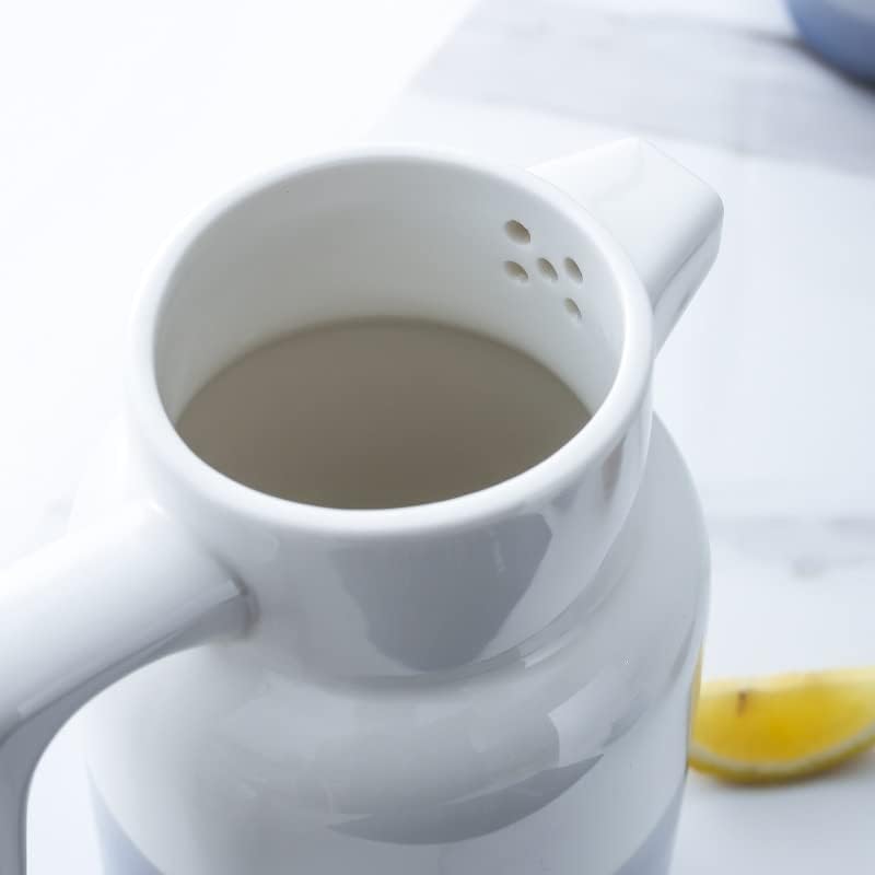 Нордиска керамичка ладна котел шише со шише Дневна соба со голем капацитет бел котел врзан тенџере со тенџере чајник за пиење кујнски