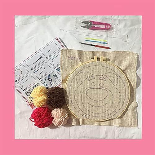Комплет за стартување на игла за игла за деца за возрасни деца DIY килим за куќиште за подароци за декорација на домаќинства вклучуваат