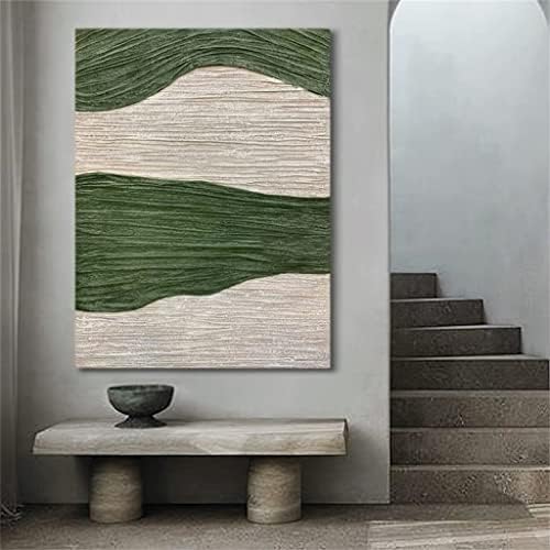 QJian со голема големина Апстрактно црно -бел пејзаж текстура wallидна уметност слика апстрактно масло за сликање дома