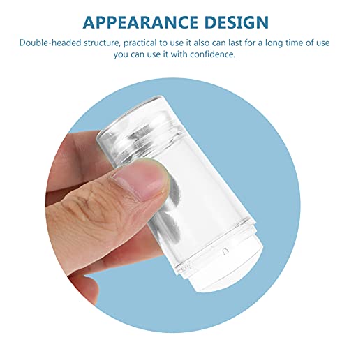 Исцелување силиконски стампер на ноктите за нокти Stamper чиста силиконска печатна желе со матрици транспарентно видливо тело без погрешно