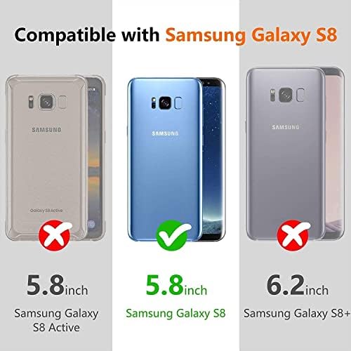 Imhxcy Galaxy S8 Случај, Samsung S8 Случај Со HD Екран Заштитник, Оклоп Одделение Случај Со Ротирачки Држач Kickstand Не-Лизга Хибридни