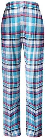 HSSDH машки 3 пакувања памучни фланели фланели руно пижама за спиење и дневни панталони AAL-J1222- *66-Womens Подароци за Божиќ