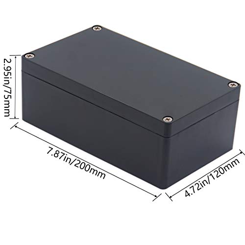 Одорпацио Проектна Кутија АБС Пластични Црни Електрични Кутии ИП65 ВОДООТПОРНА Самостојна Електронска Разводна Кутија За Напојување 7,87 х4, 72