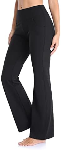 Женски цврсти директни панталони со џебови со високи еластични панталони со еластични панталони за нозе, спортски панталони за