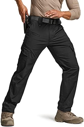 CQR Машки Flex Ripstop Тактички панталони, отпорни на вода, панталони за истегнување на вода, лесни панталони за пешачење со ЕДЦ
