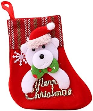 Божиќни чорапи крпа Божиќна чорапска торба и Божиќ што висат чорапи за украсување на забави и Божиќни црвени црвени сетови за гејл
