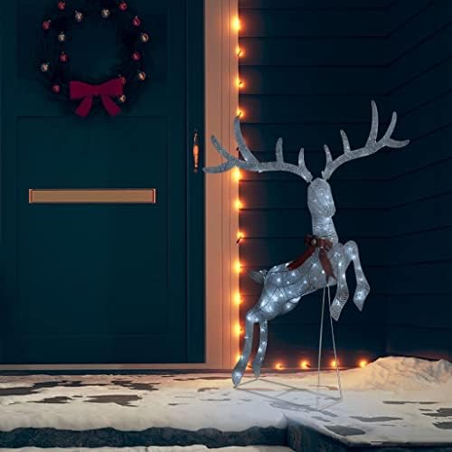Божиќна декорација, Божиќни украси за употреба во дворови, тремови, дневни соби, летање на ирваси Божиќна декорација 120 LED диоди сребро ладно