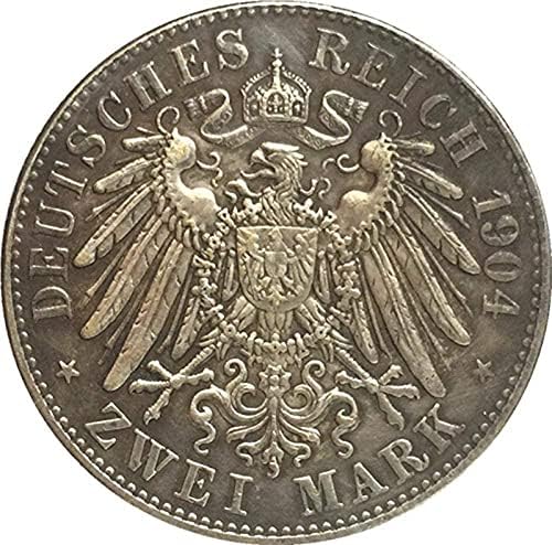 1904 германска Монета Бакар Позлатена Сребрена Карпа Монета Занаетчиска колекцијакомеморативна Монета