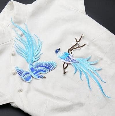 S3lcraft Сина птица од рајски закрпи чипка ткаенина за вез за залепници Апликации мотиви за шиење занаети ткаенини за украсување на украс